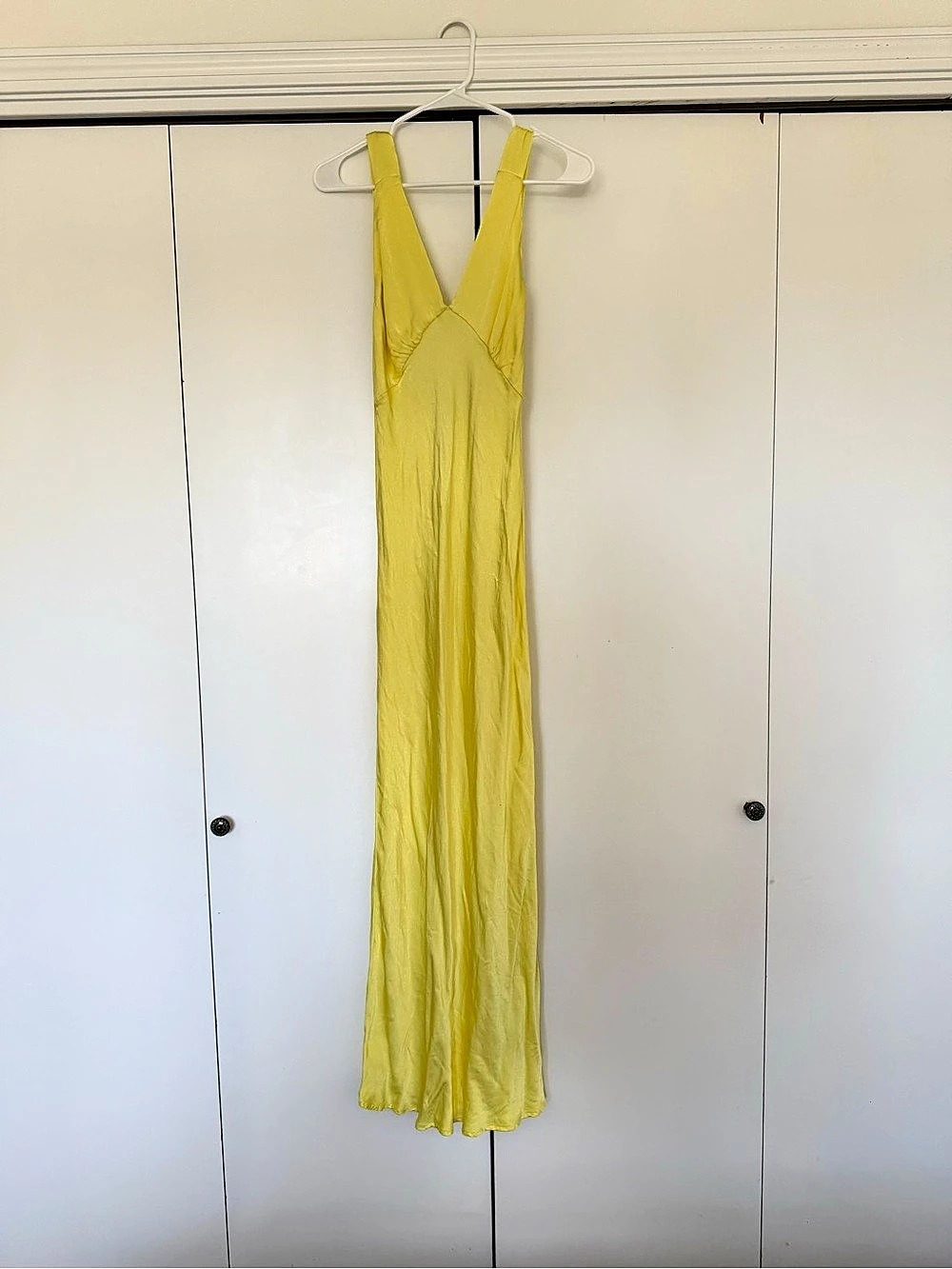 RUMORED Sunset Strip Maxi Dress Yellow Size Small
